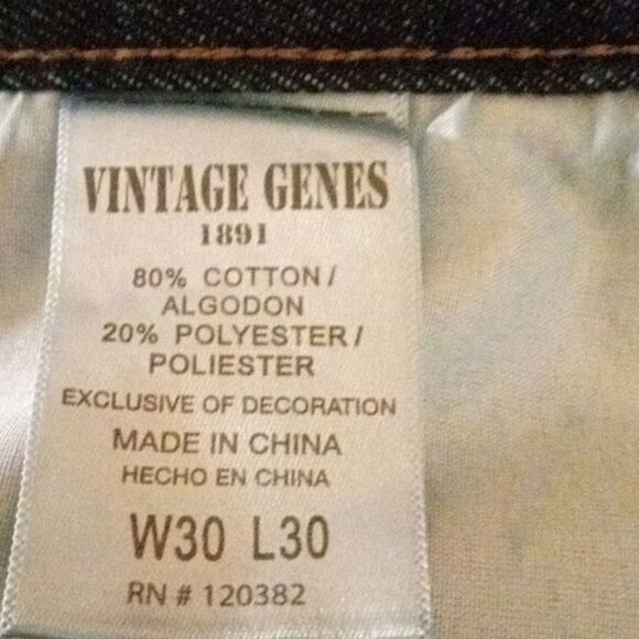 VINTAGE GENES 1891 Men's Jeans - Picture 7 of 8